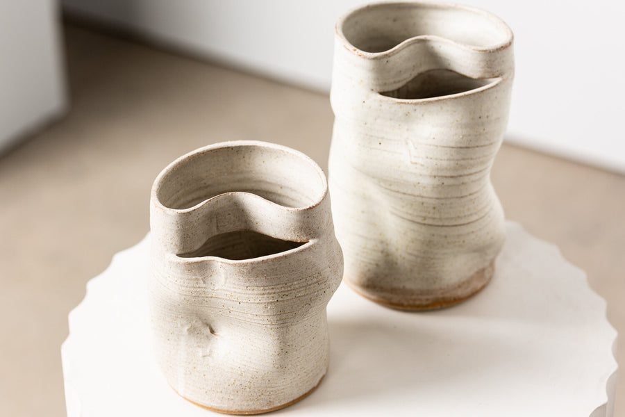 Kyokusen Vase in White Matte - Made to Order