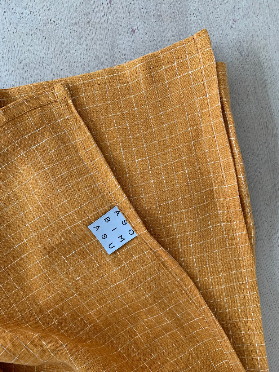 Tablecloth in Mustard Stripe