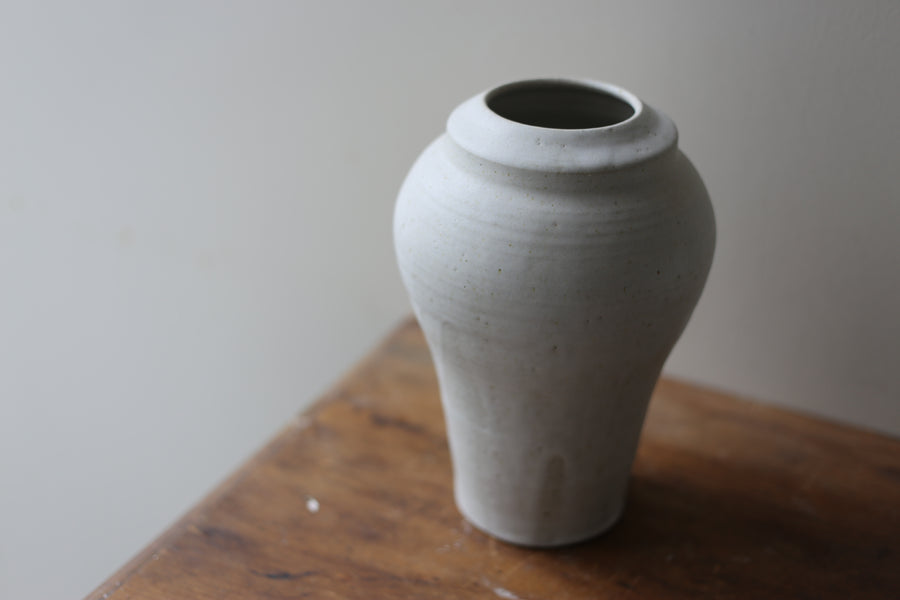 Large Vase Pair in White Matte