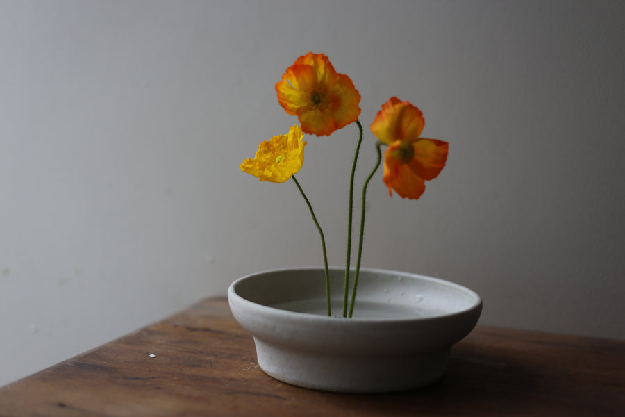 Small Flared Ikebana Vase or serving bowl