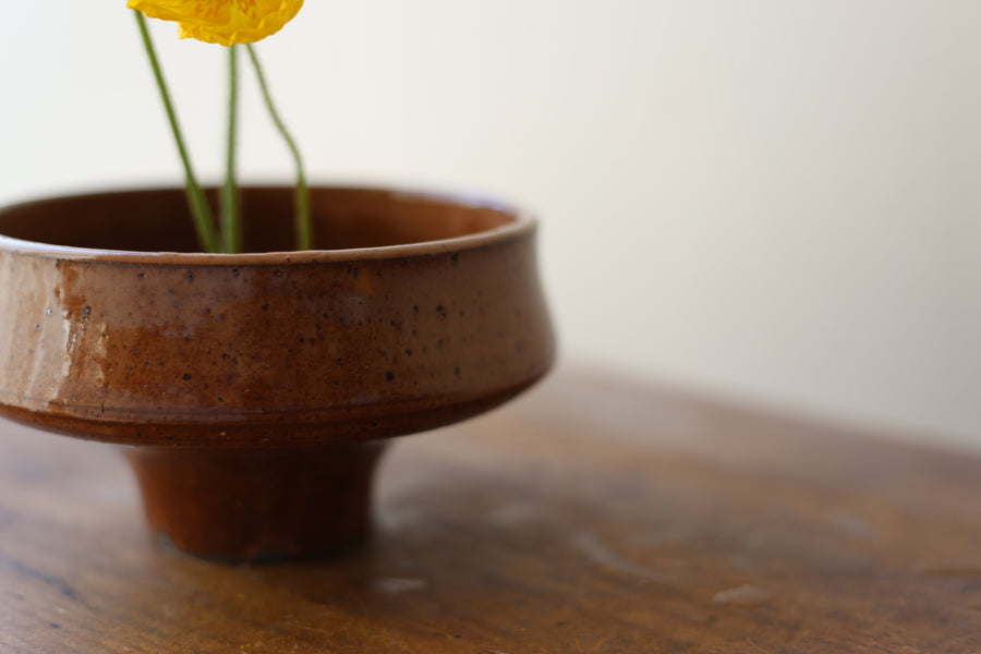 Wide Ikebana Vase with Blush
