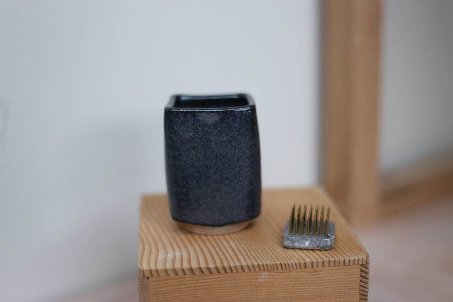 Square Ikebana Set in Blue Grey