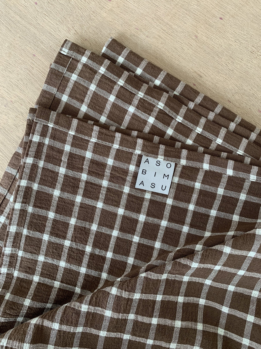 Tablecloth in Brown Check