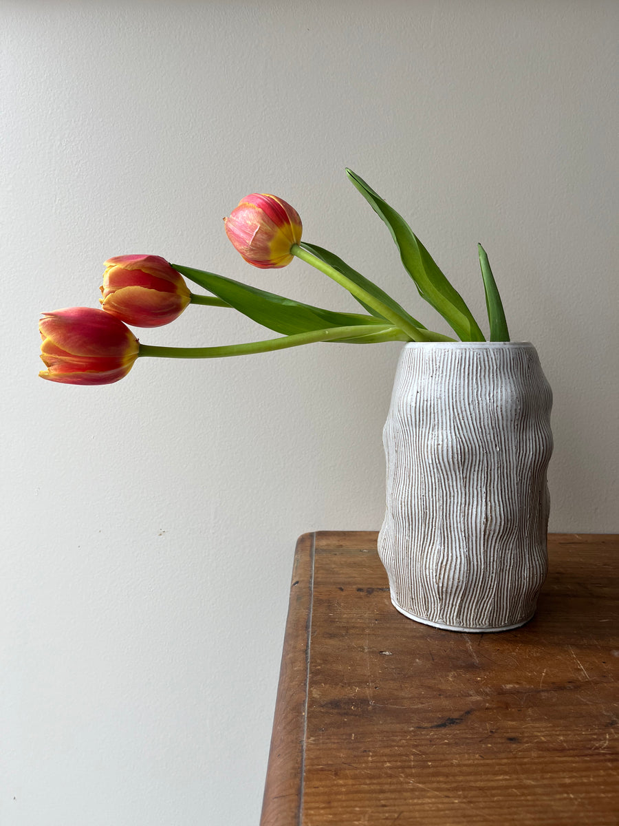 Mokuzai Vase with Bumped Surface